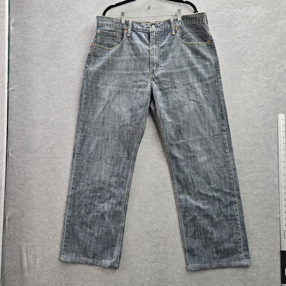 Levi's 569 Men Jeans 38X34 Blue Denim Loose Straight Baggy 30" Inseam